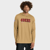 San Francisco 49ers Sideline Pure Fury Performance Long Sleeve Hoodie T-Shirt - Gold - Nike