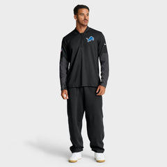Detroit Lions Sideline Dri-FIT Half-Zip Pullover - Black - Nike
