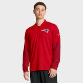 New England Patriots Sideline Dri-FIT Half-Zip Pullover - Red - Nike
