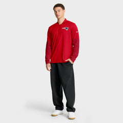 New England Patriots Sideline Dri-FIT Half-Zip Pullover - Red - Nike