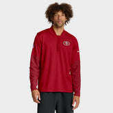 San Francisco 49ers Sideline Dri-FIT Half-Zip Pullover - Scarlet - Nike