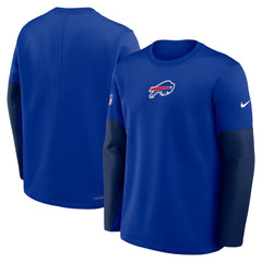 Buffalo Bills Sideline Coach Therma-FIT Long Sleeve T-Shirt - Royal - Nike