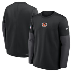 Cincinnati Bengals Sideline Coach Therma-FIT Long Sleeve T-Shirt - Black - Nike