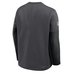 Dallas Cowboys Sideline Coach Therma-FIT Long Sleeve T-Shirt - Anthracite - Nike