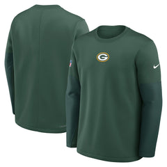 Green Bay Packers Sideline Coach Therma-FIT Long Sleeve T-Shirt - Green - Nike