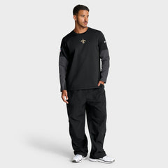 New Orleans Saints Sideline Coach Therma-FIT Long Sleeve T-Shirt - Black - Nike