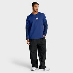 New York Giants Sideline Coach Therma-FIT Long Sleeve T-Shirt - Royal - Nike