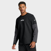 New York Jets Sideline Coach Therma-FIT Long Sleeve T-Shirt - Black - Nike