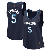 Fanatics Anthony Edwards Minnesota Timberwolves Women's Fast Break Player Jersey Icon Edition Navy