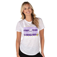 Minnesota Vikings Concepts Sport Women's Infuse Lightweight Slub Knit Top - White - NFL