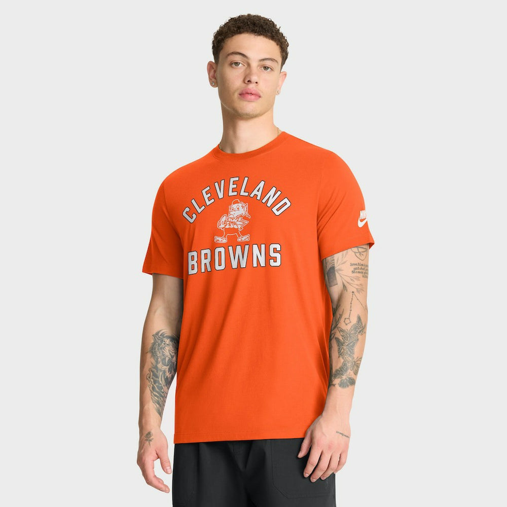 Cleveland Browns Favorable Timeline Tri-Blend T-Shirt - Orange - Nike