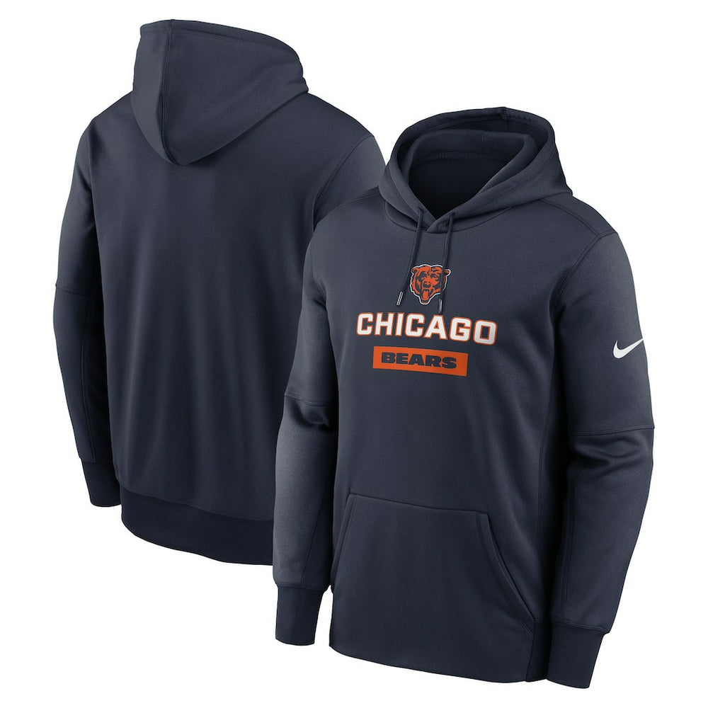 Chicago Bears Toss Sweep Performance Pullover Hoodie - Navy - Nike