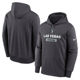Las Vegas Raiders Toss Sweep Performance Pullover Hoodie - Anthracite - Nike