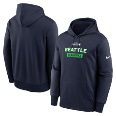 Seattle Seahawks Toss Sweep Performance Pullover Hoodie - College Navy - Nike