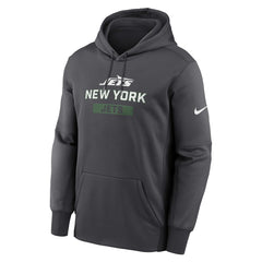 New York Jets Toss Sweep Performance Pullover Hoodie - Anthracite - Nike