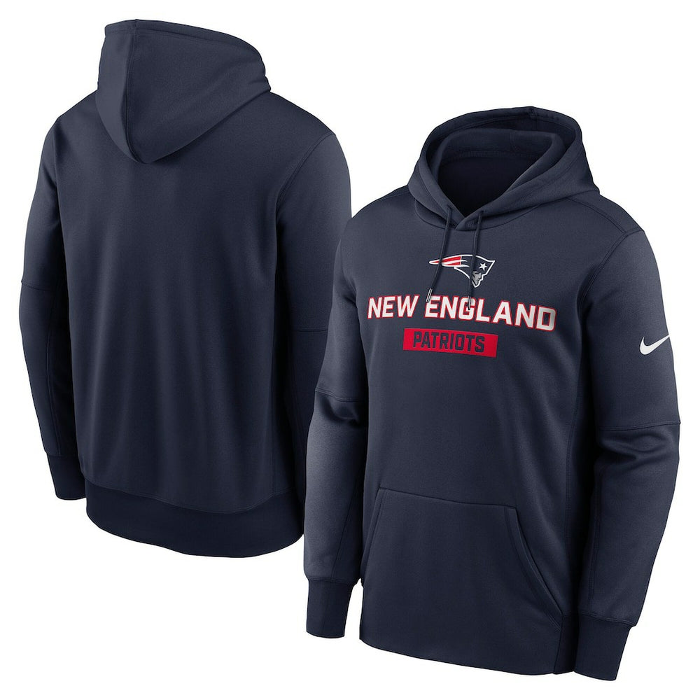 New England Patriots Toss Sweep Performance Pullover Hoodie - Navy - Nike