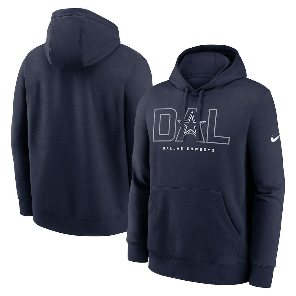 Dallas Cowboys Busted Play Club Fleece Pullover Hoodie - Navy - Nike