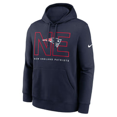 New England Patriots Busted Play Club Fleece Pullover Hoodie - Navy - Nike