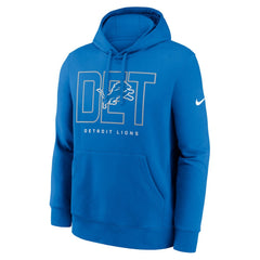 Detroit Lions Busted Play Club Fleece Pullover Hoodie - Blue - Nike
