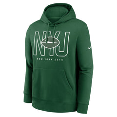 New York Jets Busted Play Club Fleece Pullover Hoodie - Green - Nike