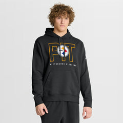 Pittsburgh Steelers Busted Play Club Fleece Pullover Hoodie - Black - Nike