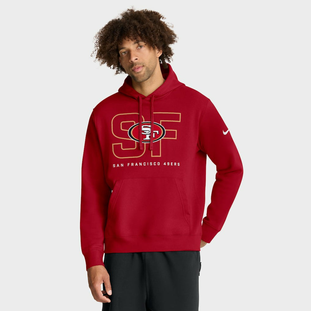 San Francisco 49ers Busted Play Club Fleece Pullover Hoodie - Scarlet - Nike