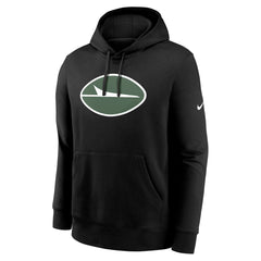 New York Jets Club Fleece Pullover Hoodie - Black - Nike