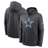 Dallas Cowboys Club Fleece Pullover Hoodie - Anthracite - Nike