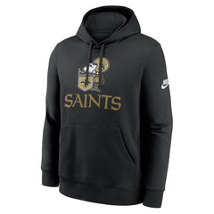 New Orleans Saints Best Season Rewind Club Pullover Hoodie - Black - Nike