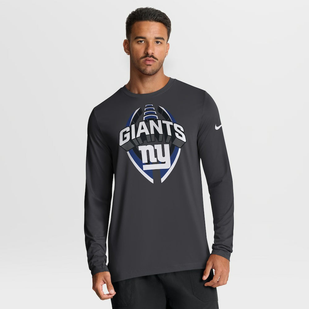 New York Giants Primetime Legend Icon Performance Long Sleeve T-Shirt - Anthracite - Nike