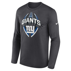 New York Giants Primetime Legend Icon Performance Long Sleeve T-Shirt - Anthracite - Nike