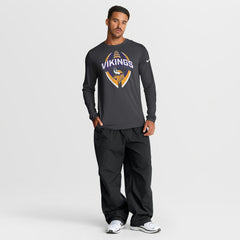 Minnesota Vikings Primetime Legend Icon Performance Long Sleeve T-Shirt - Anthracite - Nike