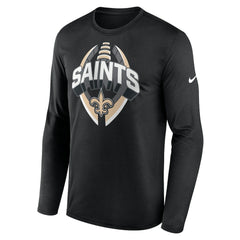 New Orleans Saints Primetime Legend Icon Performance Long Sleeve T-Shirt - Black - Nike