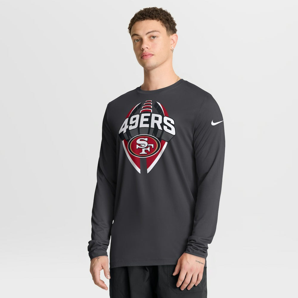 San Francisco 49ers Primetime Legend Icon Performance Long Sleeve T-Shirt - Anthracite - Nike