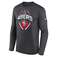 San Francisco 49ers Primetime Legend Icon Performance Long Sleeve T-Shirt - Anthracite - Nike