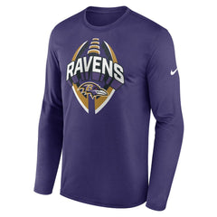 Baltimore Ravens Primetime Legend Icon Performance Long Sleeve T-Shirt - Purple - Nike