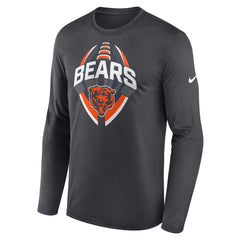 Chicago Bears Primetime Legend Icon Performance Long Sleeve T-Shirt - Anthracite - Nike