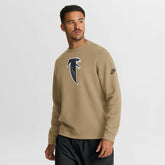 Atlanta Falcons Swing Pass Rewind Club Pullover Sweatshirt - Tan - Nike
