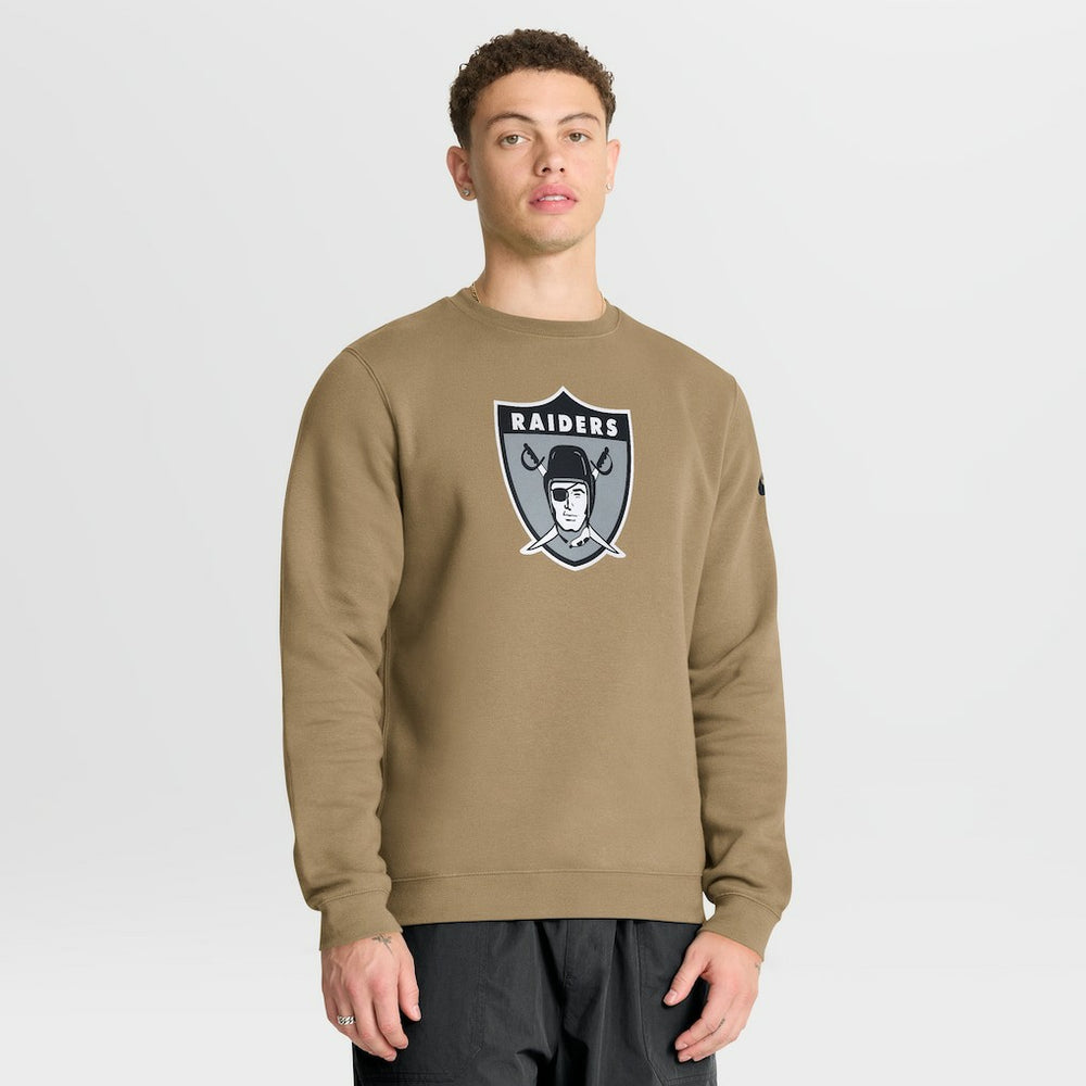 Las Vegas Raiders Swing Pass Rewind Club Pullover Sweatshirt - Tan - Nike