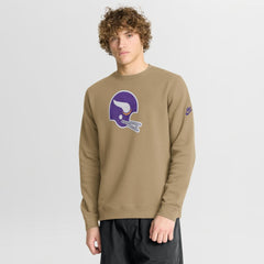 Minnesota Vikings Swing Pass Rewind Club Pullover Sweatshirt - Tan - Nike