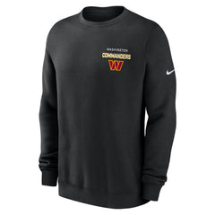 Washington Commanders Primetime Club Fleece Pullover Sweatshirt - Black - Nike