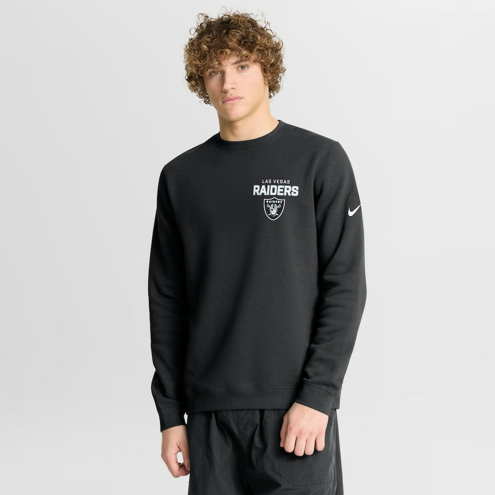 Las Vegas Raiders Primetime Club Fleece Pullover Sweatshirt - Black - Nike