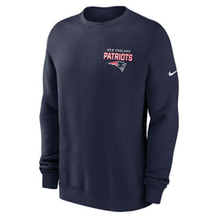 New England Patriots Primetime Club Fleece Pullover Sweatshirt - Navy - Nike