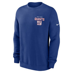 New York Giants Primetime Club Fleece Pullover Sweatshirt - Royal - Nike