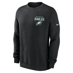 Philadelphia Eagles Primetime Club Fleece Pullover Sweatshirt - Black - Nike