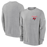 Tampa Bay Buccaneers Primetime Club Fleece Pullover Sweatshirt - Heather Gray - Nike
