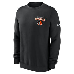Cincinnati Bengals Primetime Club Fleece Pullover Sweatshirt - Black - Nike