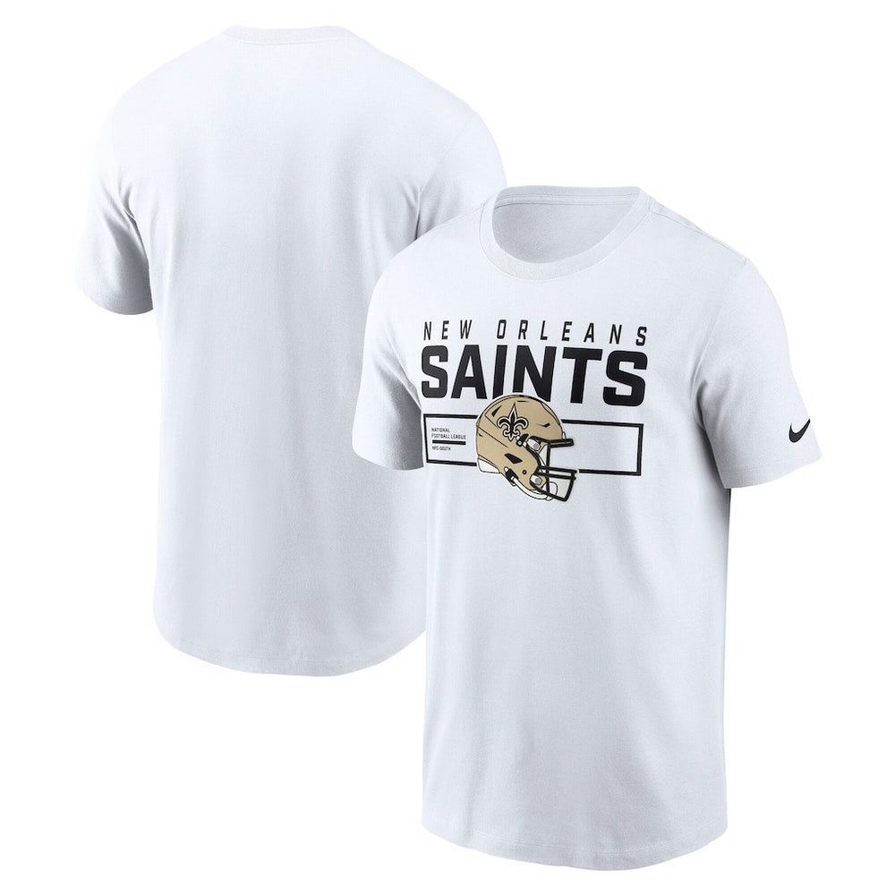 New Orleans Saints Primetime Helmet Essential T-Shirt - White - Nike