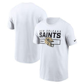 New Orleans Saints Primetime Helmet Essential T-Shirt - White - Nike