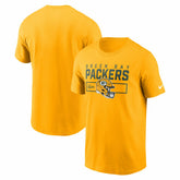 Green Bay Packers Primetime Helmet Essential T-Shirt - Gold - Nike